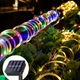 Аккумуляторная гибкая гирлянда 10м-100 LED трубчатая на солнечной батарее мультиколор MLT Solar Tube 100 - изображение 3