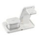 Бездротовий зарядний пристрій 15W 5in1 для смартфонів iPhone AirPods iWatch білий з кабелем Type-C - зображення 4