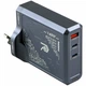 Зарядний пристрій 140W 2C 1A GaN сірий для ноутбуків смартфонів планшетів Remax RP-U106 - зображення 1