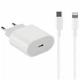 Сетевое зарядное устройство Apple PD 20W Type-C адаптер с кабелем Type-C to Lightning белый для iPhone 14 Pro Max - изображение 1