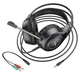 Игровые наушники Hoco W106 Tiger черный 270г с микрофоном и кабелем 1.8м для комфортного погружения в игры - зображення 7
