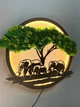 Панно,картина,дерево African nature зі стабілізованим мохом фінським преміум 100 см LED - зображення 4