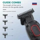 Триммер аккумуляторный VGR V-254, 4 насадки, 7000 RPM, 2000 mAh, LED дисплей Красный - изображение 4