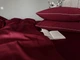 Постельное белье с резинкой Бордовий, сатин LUX з кантом Полуторный размер, наволочки 70/70 - изображение 2