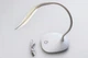 LED настільна лампа для читання з USB-зарядкою, сенсорне регулювання яскравості, лампа для захисту очей для столу, кімнати та офісу, біла - зображення 4