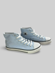 Женские кеды высокие с вышивкой Converse светло-синий 40 - изображение 2