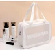 Прозрачная сумка-косметичка c ручками Washbag White 25см - изображение 3