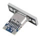 Разъём USB Type C 2 pin female с монтажной платой и отверстиями - изображение 3