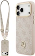 Etui Guess 4G Strass Logo & Big Strap Metal Buttons MagSafe do Apple iPhone 17 Pro Max Pink (GUHMP17XP4G4DCSP) - obraz 1