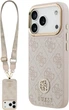Etui Guess 4G Strass Logo & Big Strap Metal Buttons MagSafe do Apple iPhone 17 Pro Pink (GUHMP17LP4G4DCSP) - obraz 1