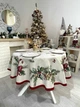 Скатерть новогодняя гобеленовая "Candy Cane Christmas" (серебряный люрекс) (CASCABEL-160D) - изображение 1