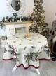 Скатерть новогодняя гобеленовая "Candy Cane Christmas" (серебряный люрекс) (CASCABEL-160D) - изображение 4