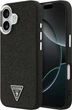 Etui Guess Glitter Triangle Logo MagSafe do Apple iPhone 17 Black (GUHMP17SPFGTSCMK) - obraz 1