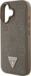 Чохол Guess Grained Hot Stamp Peony Triangle Logo MagSafe для Apple iPhone 16 Brown (GUHMP16SPGBTMW) - зображення 6
