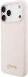 Etui Guess Silicone Script Metal Logo MagSafe do Apple iPhone 17 Pro Max Pink (GUHMP17XSMBSLP) - obraz 2