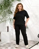 Жіночий легкий спортивний костюм (футболка+штани) Uaclothes 50-52 Чорний (like37059-174871358) - изображение 1