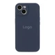 Чохол Silicone Case Full Size with Frame для iPhone 15 08.Dark Blue - изображение 1