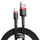 Кабель 3м. USB to Lightning Cafule 2A Baseus red/black для зарядки та передачі даних (CALKLF-R91) - зображення 1