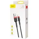 Кабель 3м. USB to Lightning Cafule 2A Baseus red/black для зарядки та передачі даних (CALKLF-R91) - зображення 3