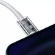 Кабель для Iphone на 0.25м. Type-C to Lightning Superior Series PD 20W White, Baseus для зарядки та передачі даних (CATLYS-02) - зображення 8
