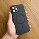 Чохол для Apple iPhone 12 Pro Max перламутровий, MagSafe, матовий black, посилений захист камери - зображення 1