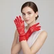 Рукавички жіночі мереживні короткі з оборкою вечірні Honey Fashion Accessories S/M/L червоний (7-14) - зображення 1