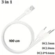 USB зарядный кабель 3 в 1; 2.5 мм., 2.0 мм. для вибратора — универсальное зарядное устройство - изображение 1