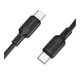 Кабель USB Borofone BX113 Silicone, Type-C to Type-C, 60W, 3m, Черный - изображение 4