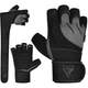 Рукавички Для Залу RDX L4 Open Finger Weightlifting Gym Gloves Чорний M (WGM-L4G-M) - зображення 3