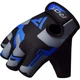 Рукавички Для Залу RDX F6 Fitness Gym Gloves Чорно-Синій XL (WGS-F6U-XL) - зображення 5