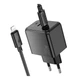 Мережевий зарядний пристрій Hoco CS16A, 1Type-C, 1Lightning, PD, QC 20W, кабель Type-C to Lightning, Чорний - зображення 5