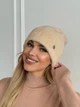 Бежева шапка з альпаки "Сюзенна" 145-010 - изображение 3