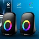 Комп'ютерні стовпчики Kisonli X7, RGB colorful light, 6W, USB, 3.5mm, Чорний - зображення 4