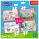 Zestaw puzzle Trefl 4 w 1 Peppa Pig: Peppa uwielbia przygody 12/15/20/24 elementów 34672 (5900511346725) - obraz 2
