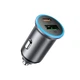 Адаптер автомобільний ACEFAST PD dual port metal car charger B15 |1Type-C/1USB, PD/QC, 65W/3A| Grey - зображення 1