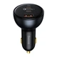 Автомобільний зарядний пристрій Baseus Qualcomm Quick Charge 5 Technology C+C+U 160W + Cable Black TZCCZM-0G - зображення 3