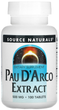 Поу дарко Source Naturals кора муравьиного дерева Pau D'Arco 100 таблеток ARE-576460 - изображение 1