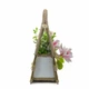 Пасхальная декоративная корзина-сумка GALA DECOR 25×30 см, с LED подсветкой, искусственные орхидеи, пасхальные деревянные яйца - изображение 3