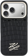 Etui Karl Lagerfeld Croco KL Script Logo MagSafe do Apple iPhone 17 Pro Black (3666339601737) - obraz 3