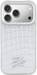 Etui Karl Lagerfeld Croco KL Script Logo MagSafe do Apple iPhone 17 Pro Max Silver (3666339601904) - obraz 3