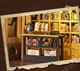 Архитектурный 3D конструктор мини домик Книжный магазин Сумерки с подсветкой модель для творчества и декора 24×19×18 см - изображение 7