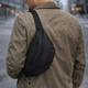 Поясная сумка-бананка Cordura 1000D нагрудная кроссбоди (через плечо/на пояс) черная - изображение 7
