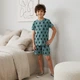 Хлопковая пижама на мальчика футболка и шорты 98-104 см (3-4Y) George зеленый - изображение 1