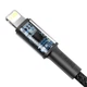 Кабель Baseus High Density Braided Fast Charging Data Cable Type-C to Lightning PD 20W 1м (CATLGD-01) Black - зображення 5