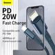 Кабель Baseus High Density Braided Fast Charging Data Cable Type-C to Lightning PD 20W 1м ((CATLGD-03) Blue - зображення 11