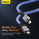 Кабель Baseus CoolPlay Series Fast Charging Data Cable Type-C to Lightning PD 20W 2м (CAKW000103) Blue - зображення 9