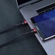Кабель Baseus Cafule Flash Charging Data Line Cable Type-C to Type-C PD 2.0 QC 3.0 60W 20V 3A 2м (CATKLF-H91) Black/Red - зображення 2