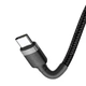Кабель Baseus Cafule Flash Charging Data Line Cable Type-C to Type-C PD 2.0 QC 3.0 60W 20V 3A 1м (CATKLF-GG1) Black/Grey - зображення 4