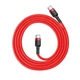Кабель Baseus Cafule Flash Charging Data Line Cable Type-C to Type-C PD 2.0 QC 3.0 60W 20V 3A 1м (CATKLF-G09) Red - зображення 3