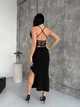 Трикотажное платье макси One size Черное (1055) - изображение 8